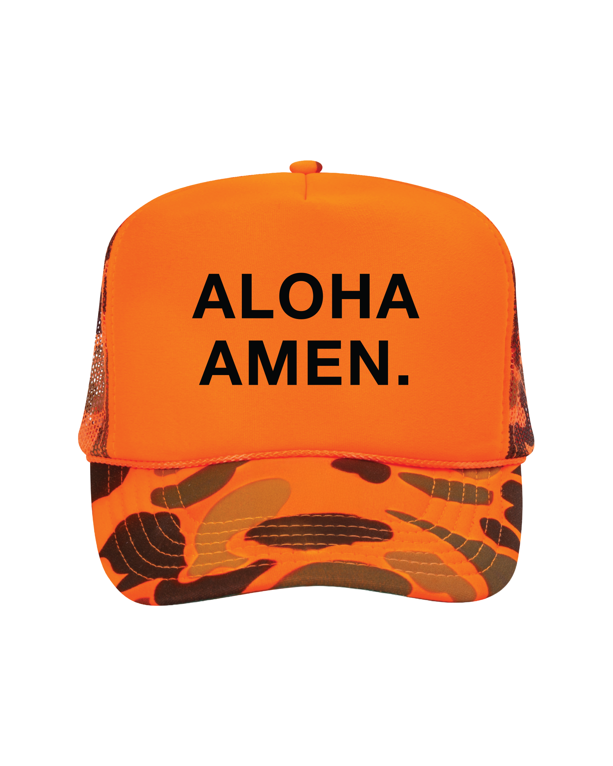 Amen Trucker Orange Camo Hat