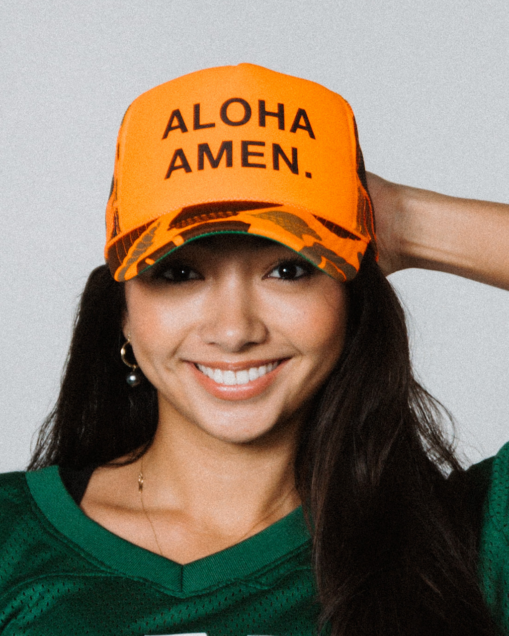 Amen Trucker Orange Camo Hat