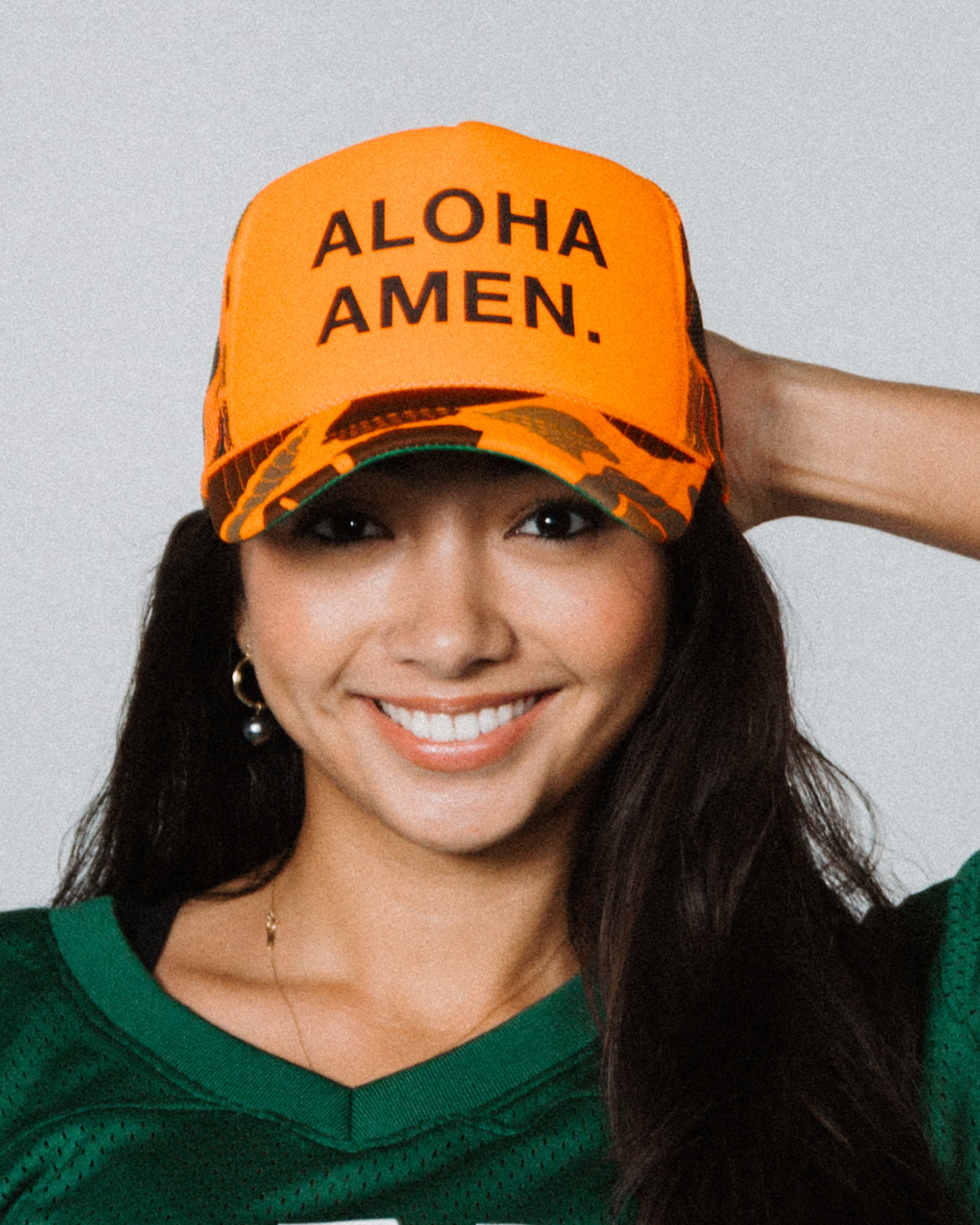 Amen Trucker Orange Camo Hat