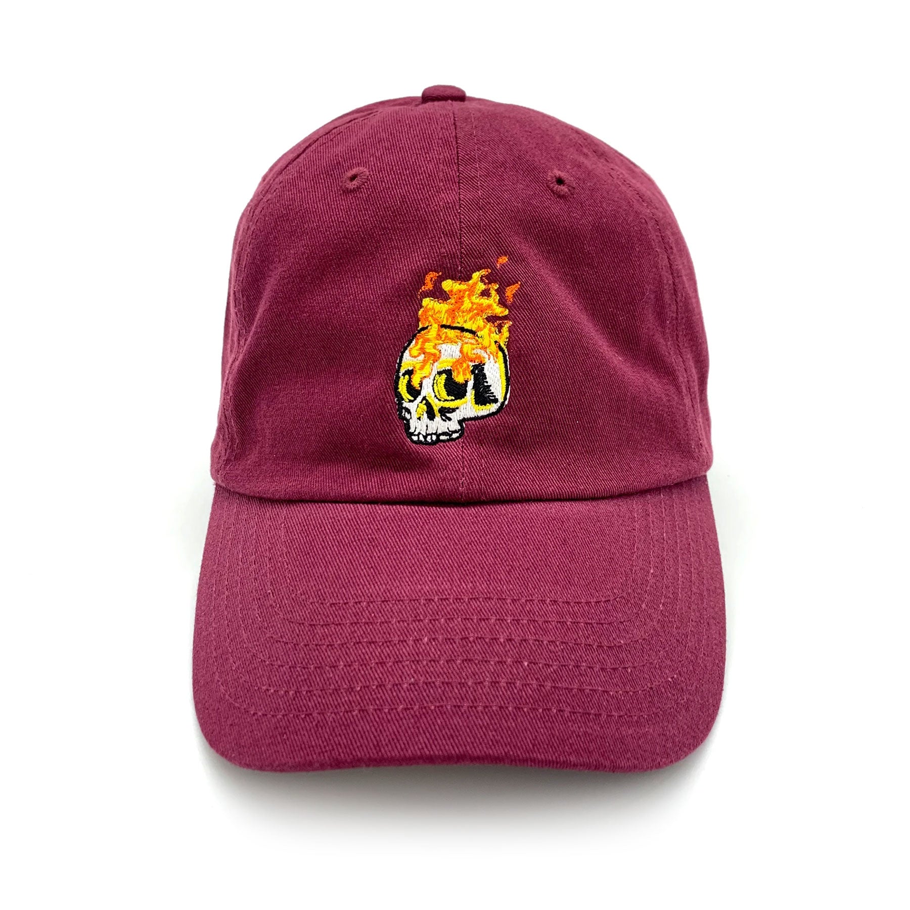 Flaming Skull Dad Hat