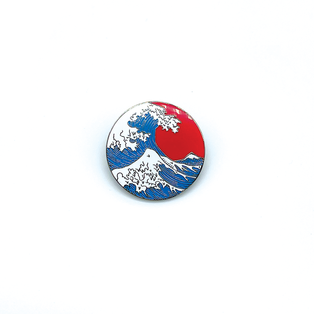 Great Wave Enamel Pin – It's Lid